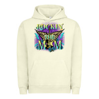 Pigment Pistachio Rockin' the mom Mother's Day Urban Hoodie - FaDigitalArtStudio