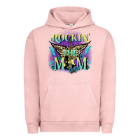 Pigment Salmon Rockin' the mom Mother's Day Urban Hoodie - FaDigitalArtStudio