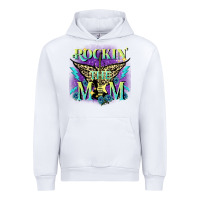 White Rockin' the mom Mother's Day Urban Hoodie - FaDigitalArtStudio
