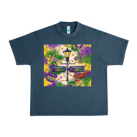 Midnight Navy mardi gras street lights Urban Heavy Tee - MaliasSmallBusiness