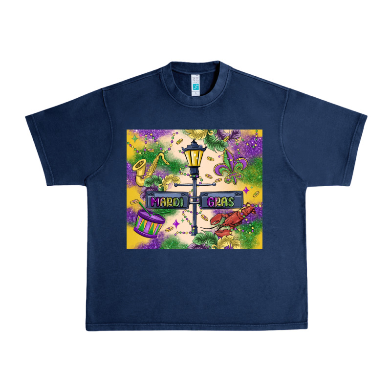 Mardi Gras Street Lights Urban Heavy Tee by MaliasSmallBusiness | Teevron