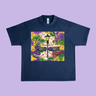 Mardi Gras Street Lights Urban Heavy Tee Designed By Maliassmallbusiness