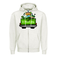 Oatmeal Heather St Patrick's Day Truck Zipper Hoodie - Bettercallsaul