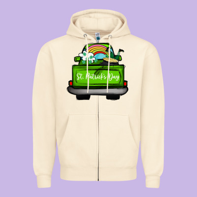 St Patrick's Day Truck Zipper Hoodie Designed By Bettercallsaul