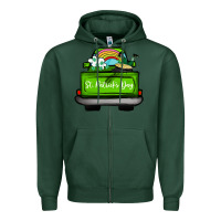 Sports Green St Patrick's Day Truck Zipper Hoodie - Bettercallsaul
