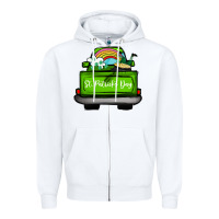White St Patrick's Day Truck Zipper Hoodie - Bettercallsaul