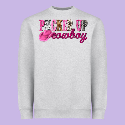 Pucker Up Cowboy Heavyweight Sweatshirt Designed By Nancycooperartshop