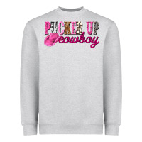 Heather Grey pucker up cowboy Heavyweight Sweatshirt - NancyCooperArtShop
