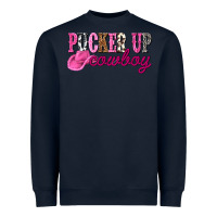 Navy pucker up cowboy Heavyweight Sweatshirt - NancyCooperArtShop