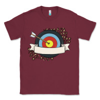 Burgundy custom name archery Classic Tee - MaliasSmallBusiness