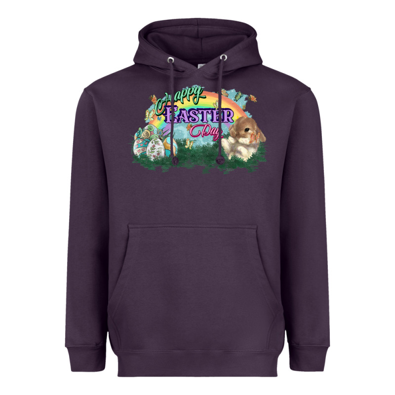 Happy Easter Day Rainbow Heavyweight Hoodie by HowdyJamesFarm | Teevron