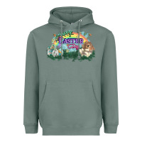 Sage Happy Easter Day rainbow Heavyweight Hoodie - HowdyJamesFarm