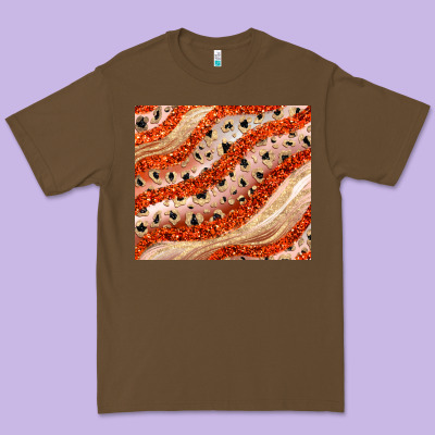 Orange Glitter Premium Tee Designed By Jahusdesignshop