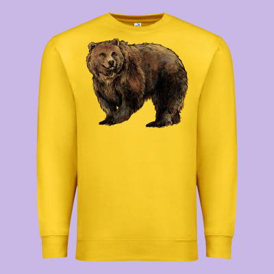 Grizzly Bear Premium Sweatshirt Designed By Howdyjamesfarm