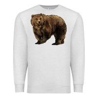 Oatmeal Heather Grizzly Bear Premium Sweatshirt - HowdyJamesFarm