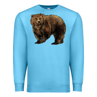 Ocean Blue Grizzly Bear Premium Sweatshirt - HowdyJamesFarm