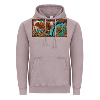 Vintage Zinc texas longhorn with aztec tiger and  leopard Vintage Hoodie - RanaPortraitStore