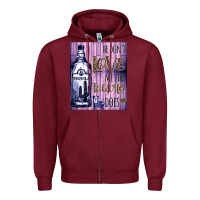 Burgundy He don't like me like Tequila does nobody can Zipper Hoodie - Bettercallsaul