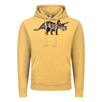 Vintage Mustard Triceratops Horridus Vintage Hoodie - LillyAllenDesigns