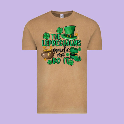The Leprechauns Made Me Do It Vintage Tee Designed By Maliassmallbusiness