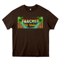 Chocolate Brown western teacher off duty 16oz libbey glass Heavy Core Tee - HRA Design Shop
