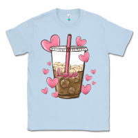 Dusty Blue valentine coffee lover Classic Tee - MaliasSmallBusiness