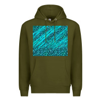 Army Green blue glitter with leopard pattern Premium Hoodie - TumblerDesignByShophia