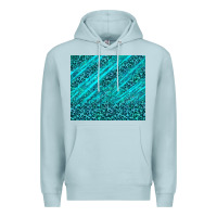 Blue Mist blue glitter with leopard pattern Premium Hoodie - TumblerDesignByShophia