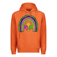 Mardi Gras Fleur De Lis Rainbow Premium Hoodie | Teevron