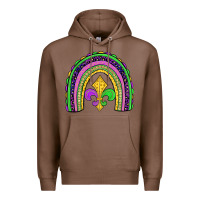 Chestnut mardi gras fleur de lis rainbow Premium Hoodie - JahusDesignShop