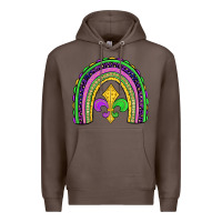 Coffee mardi gras fleur de lis rainbow Premium Hoodie - JahusDesignShop