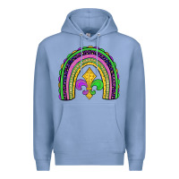 Colony Blue mardi gras fleur de lis rainbow Premium Hoodie - JahusDesignShop