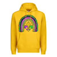Lemon mardi gras fleur de lis rainbow Premium Hoodie - JahusDesignShop