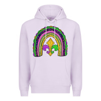 Lilac mardi gras fleur de lis rainbow Premium Hoodie - JahusDesignShop