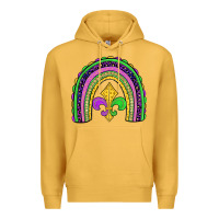 Mustard mardi gras fleur de lis rainbow Premium Hoodie - JahusDesignShop