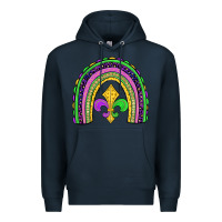 Navy mardi gras fleur de lis rainbow Premium Hoodie - JahusDesignShop