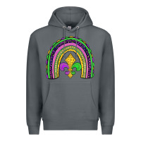 Rock mardi gras fleur de lis rainbow Premium Hoodie - JahusDesignShop