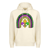 Sandshell mardi gras fleur de lis rainbow Premium Hoodie - JahusDesignShop