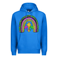 True Royal mardi gras fleur de lis rainbow Premium Hoodie - JahusDesignShop