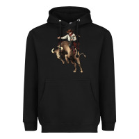 Black Cowboy bull rodeo Heavyweight Hoodie - HowdyJamesFarm