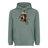 Sage Cowboy bull rodeo Heavyweight Hoodie - HowdyJamesFarm