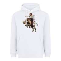 White Cowboy bull rodeo Heavyweight Hoodie - HowdyJamesFarm