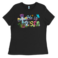 Easter Day He Is Risen Ladies Tee | Teevron
