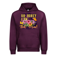 Mauve Wine Oh honey i am that mom Urban Hoodie - FaDigitalArtStudio