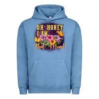 Pigment Pebble Blue Oh honey i am that mom Urban Hoodie - FaDigitalArtStudio