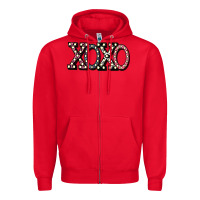 Red xoxo digital valentines day Zipper Hoodie - Bettercallsaul
