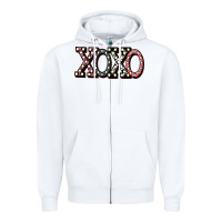 White xoxo digital valentines day Zipper Hoodie - Bettercallsaul