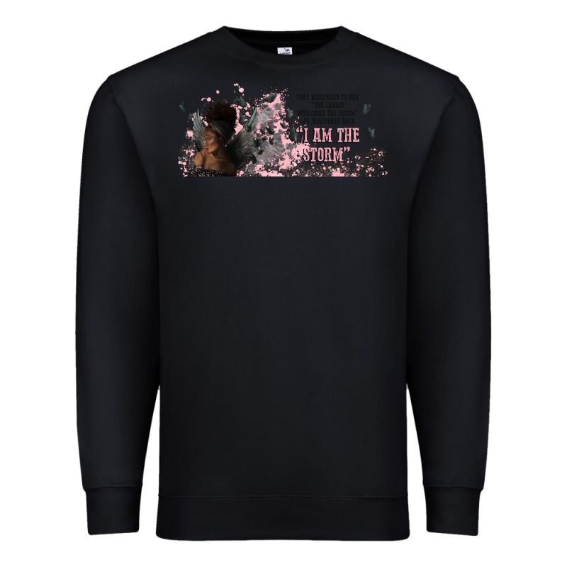 I Am The Storm With Girl And Butterflies Premium Sweatshirt by TumblerDesignByShophia | Teevron