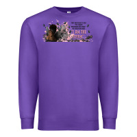 Purple i am the storm with girl and butterflies Premium Sweatshirt - TumblerDesignByShophia