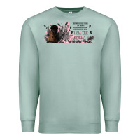 Seafoam i am the storm with girl and butterflies Premium Sweatshirt - TumblerDesignByShophia